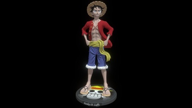 luffy piece - 3dprint buy royalty free 3d model rui barbosa ruibarbosaart toy 3dprintable 3dprinting collectable nami zoro anime onepiece animecollectable 3d print model - Mito3D
