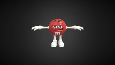 m&m red man - download free 3d model batuhan13 ca8f5c4 spend huge time but think am getting better day sculpting learned well make cartoon hand body stuck creating mouth little bit tried fix much can do you 3d print model - Mito3D