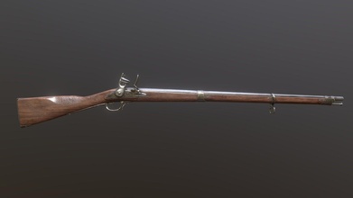 m1777 flintlock - charleville musket buy royalty free 3d model draaphy dridder 5180ba1 3d print model - Mito3D