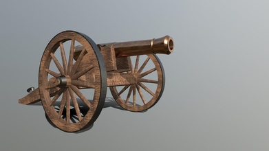 m1841 pound civil war cannon - buy royalty free 3d model trentpierce 8187845 3d print model - Mito3D
