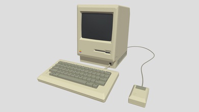 macintosh 128k computer 1984 - buy royalty free 3d model darrenhogan 70e8f2c high poly adjustable keyboard chord mouse seperate objects pbr textures normal maps fbx provided zip file modelled accurately existing product ready use game animation scene 3d print model - Mito3D