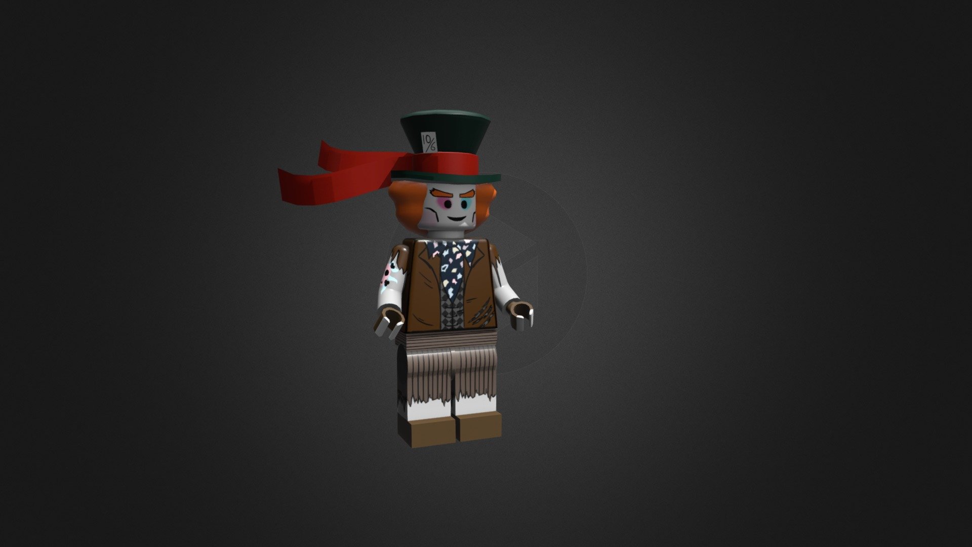 mad hatter meets street fighter lego character - download free 3d model adelaide essex 638bf40 3D print model - Mito3D