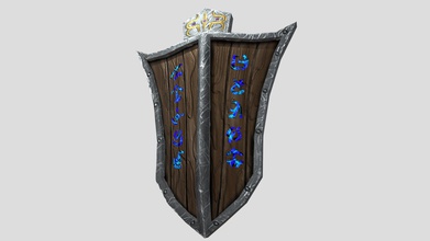 magic shield - kaufen royalty free 3d Modell runnair 55a3c75 lowpoly-Modell diffuse bump-ausstrahlende Materialien Magie-Schild 3d print model - Mito3D