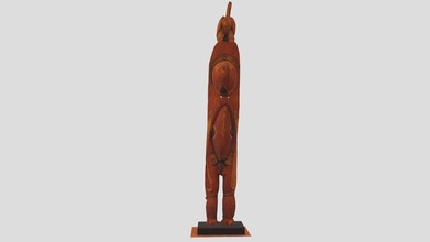 male clan spirit figure surmounted by hornbill 3d modèle Fitchburg art musée Fitchburgartmuseum a90b93b 3d print model - Mito3D