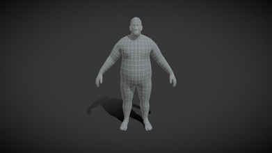 Masculin corps fat base engrener 3d modèle acheter royalties libre 3ddisco caf384e visage anatomie biologie bras jambe pied 3d print model - Mito3D