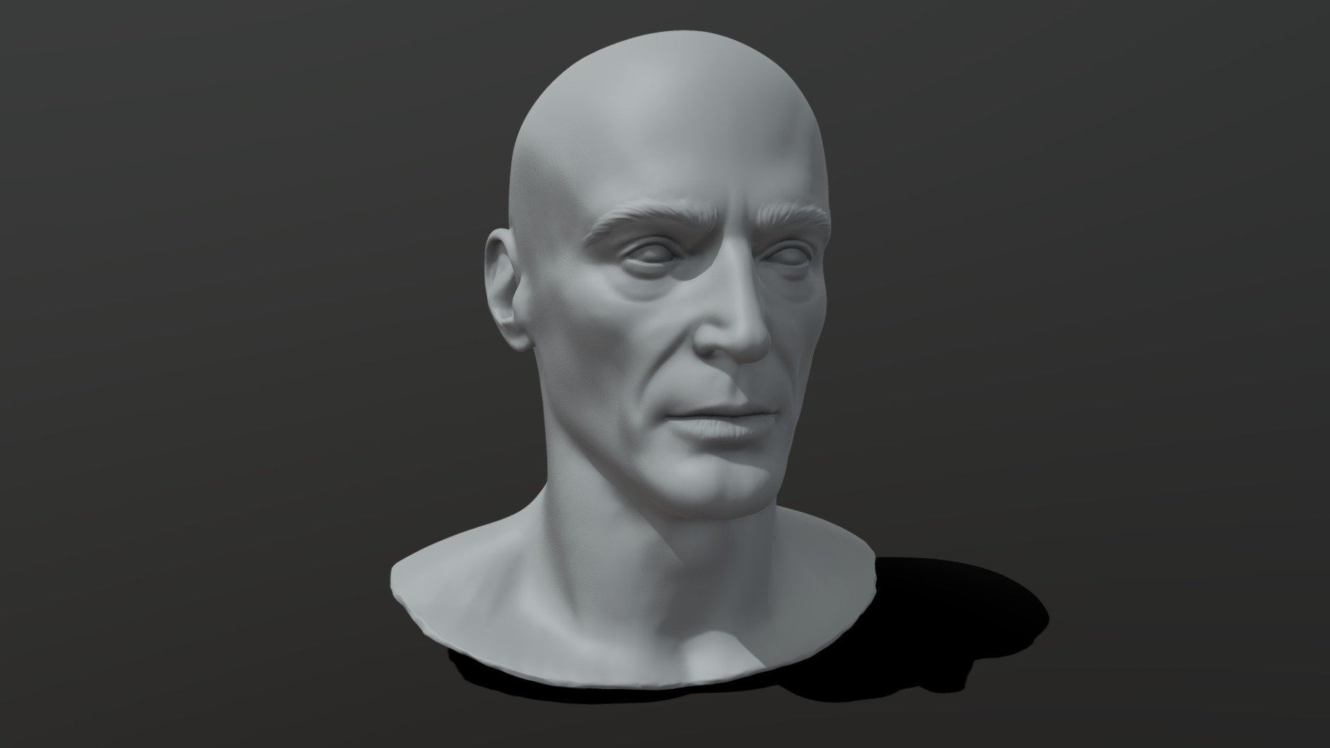 male head sculpt 03 - buy royalty free 3d model rumpelstiltskin rumpelshtiltshin stl face anatomy humanoid printing people print realistic printable printready ztool character bust man zbrush human sculpture 3D print model - Mito3D