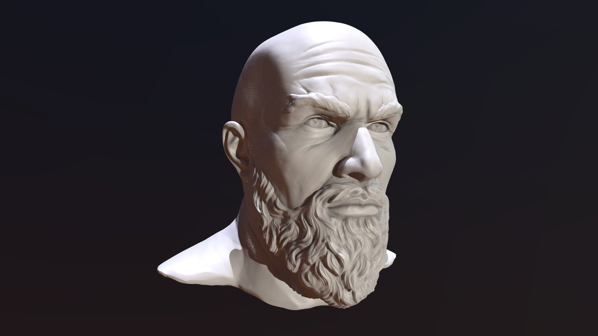 masculino cabeça esculpir imprimível Comprar realeza livre 3d modelo zstuff rumpelstiltskin f48572d stl cara base anatomia malha Guerreiro barba pronto impressão realista 3D print model - Mito3D