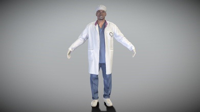 male young medical doctor a-pose 321 - buy royalty free 3d model deep3dstudio adcc08f 3d print model - Mito3D