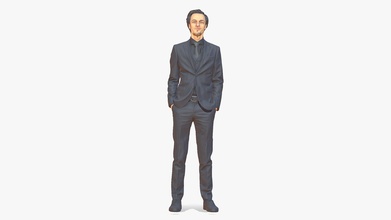 man business suit 0297 - buy royalty free 3d model 3dfarm rifle style people fashion beauty clothes figurine miniatures realistic businessman success character 3dprint human 3d print model - Mito3D