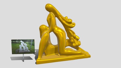 man woman - sculpture ready 3d print buy royalty free model fxpear fredsena 7b7aaf0 i n bondarenko 2001 marble location muzeon art park moscow russia photogametry took june 2020 proven check photo sign clean topology uv map hand unwrapped although no maps applied but easy paint project if you low poly vr ar well any game engine 3d print model - Mito3D