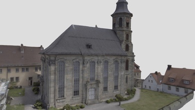 markgrafenkirche neudrossenfeld textured - download free 3d model etage-music 162545c 3d print model - Mito3D
