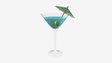 copo de martini guarda - chuva comprar a licença royalty-free 3d modelo hq3dmod aivisastics be3d722 3d print model - Mito3D