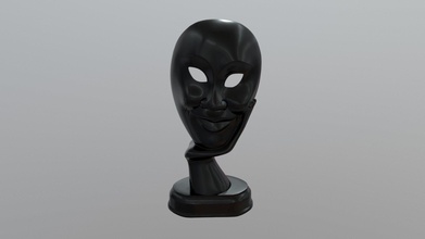 Maske gehalten Theater vergeben 3d Modell me3d ian4 3ccd80d 3d print model - Mito3D