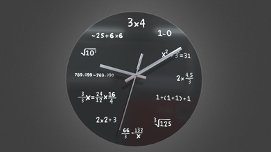 math clock realtime animation wall - download free 3d model blackcube blackcube4 143e860 3d print model - Mito3D