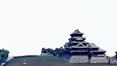 matsumoto castle japan map scan landscape - buy royalty free 3d model asen asensio 07730cb 3d print model - Mito3D