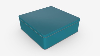 meal tin can flat rectangular shape - buy royalty free 3d model hq3dmod aivisastics daa3470 3d print model - Mito3D
