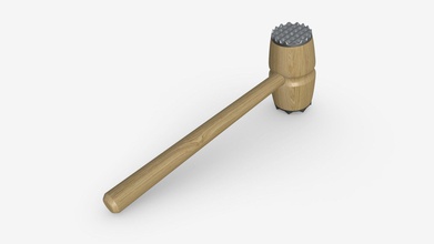 meat tenderizer hammer 01 - buy royalty free 3d model hq3dmod aivisastics f89a242 3d print model - Mito3D