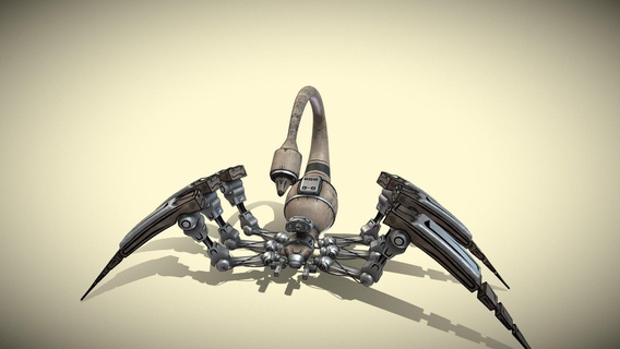 mecha spider scorpion - buy royalty free 3d model edjan insect toon spider scorpion bug mechanical widow tech robotic cosmic mecha cyborg metal android iron eevee science-fiction robot-model substance character sci-fi futuristic creature animation cycles anime robot black rigged  3d print model - Mito3D