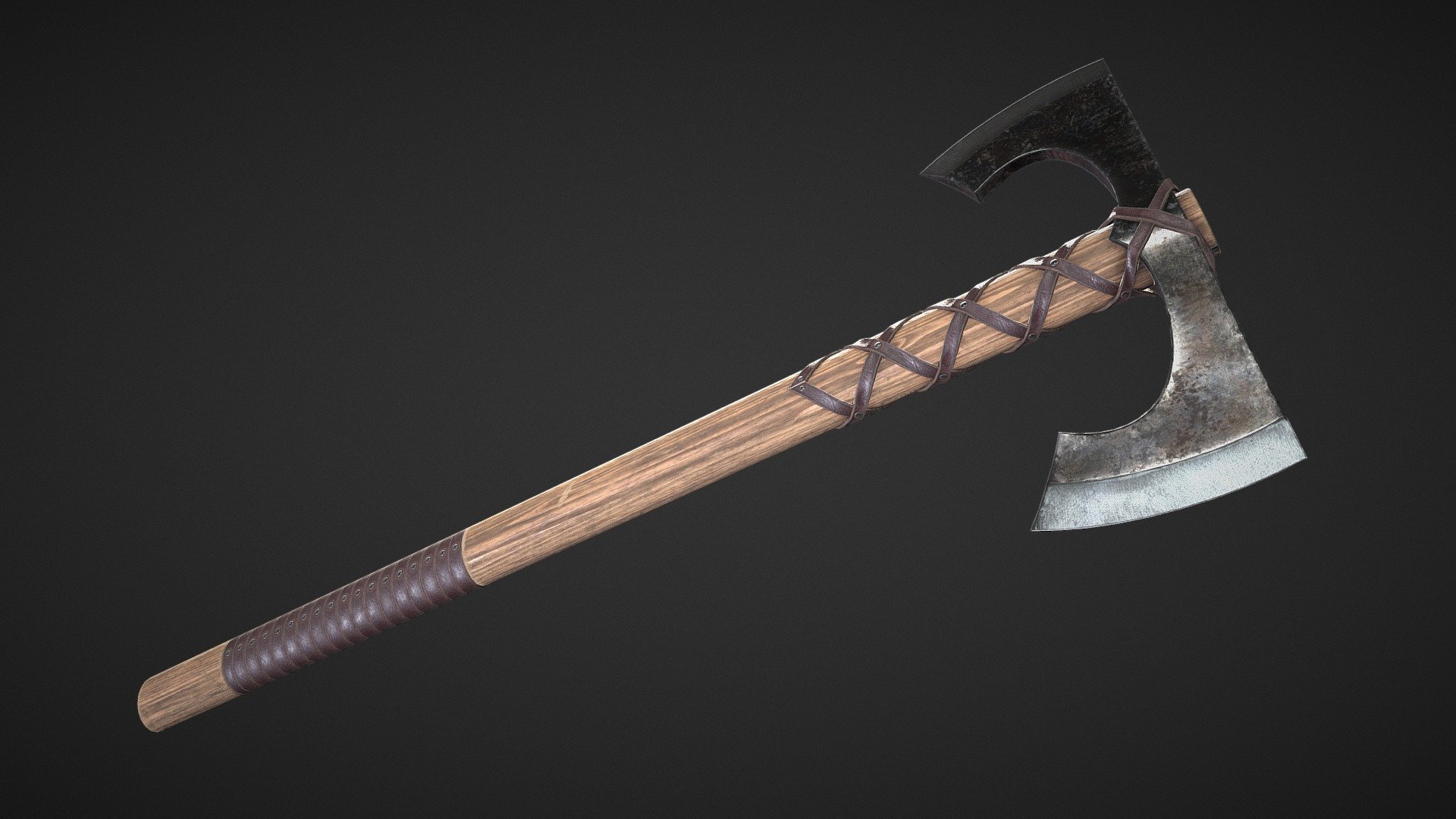 medieval axe 02 - buy royalty free 3d model don falcone bb619bb 3D print model - Mito3D