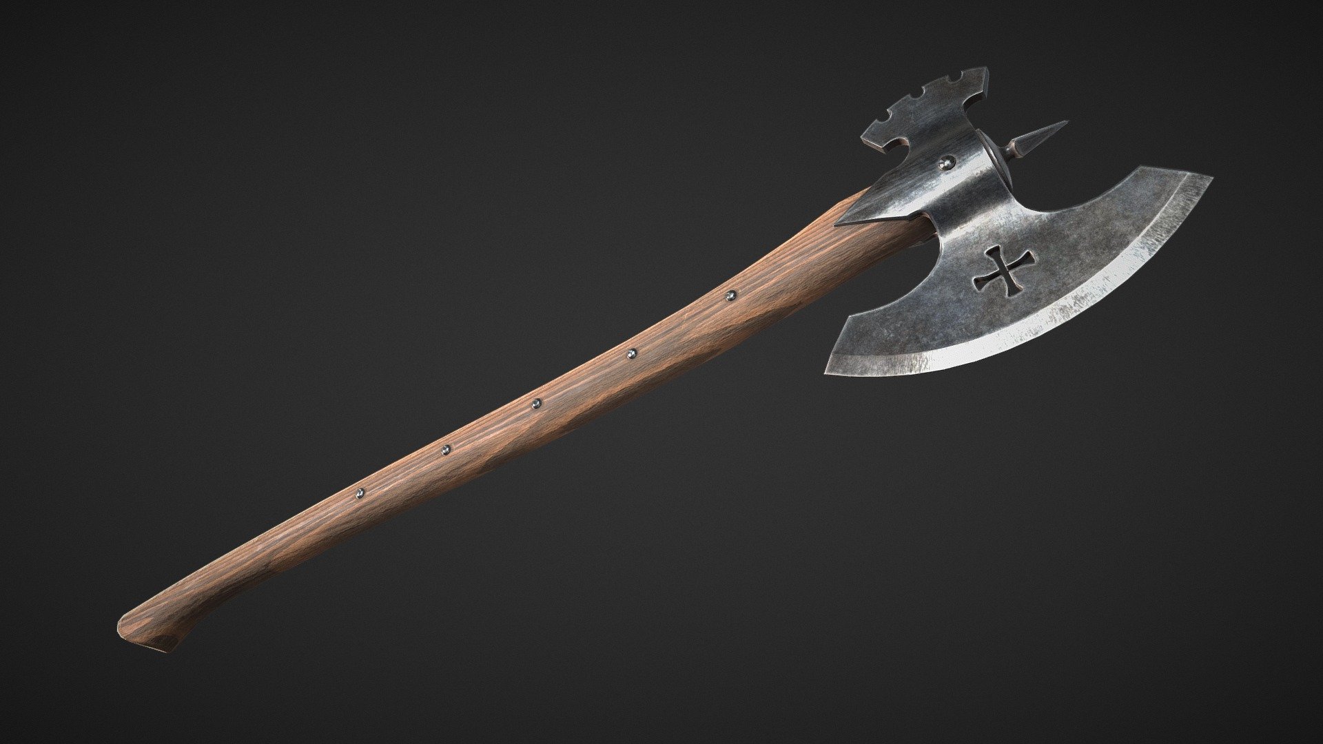 medieval axe 03 - buy royalty free 3d model don falcone 0167eb3 3D print model - Mito3D