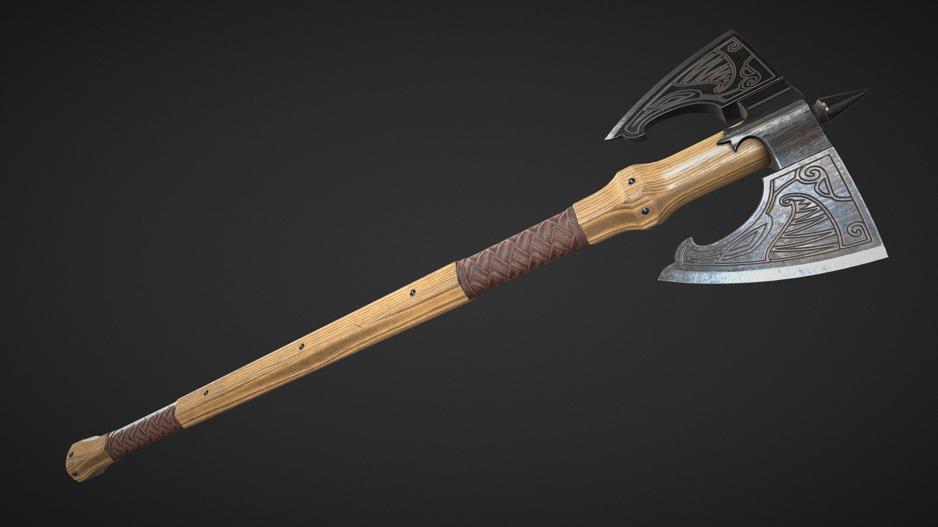 medieval axe 05 - buy royalty free 3d model don falcone b2e3980 3D print model - Mito3D