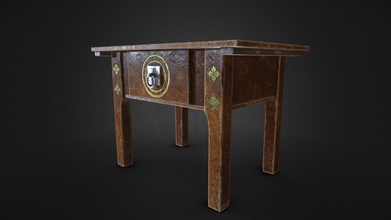 medieval bedside table - 3d model hughbaird 29a1c35 3d print model - Mito3D