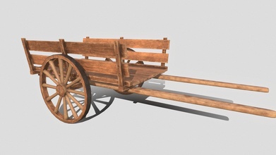 medieval carrinho Comprar realeza livre 3d modelo casacos lã transporte vagão histórico Fazenda agricultura veículo industrial 3d print model - Mito3D