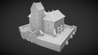 medieval castle trakai - 3d print buy royalty free model romullus chateau ancient historic palace fortress 3d-printing lithuania building 3d print model - Mito3D