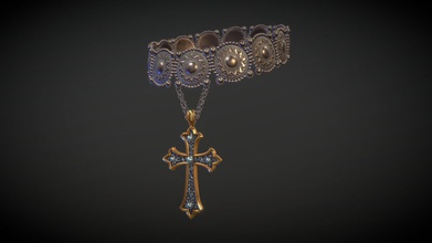 medieval cross necklace - 3d model ilya ermolaev 8db858b 3d print model - Mito3D