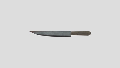 medieval eating knife poly - 3d model lewisbaker 843f8da 3d print model - Mito3D