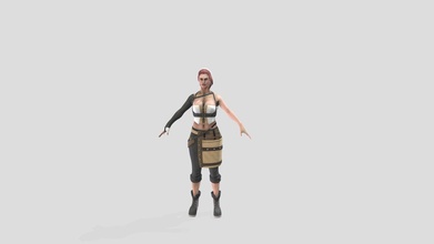medieval female forger character - buy royalty free 3d model 3dia bc4b174 3d print model - Mito3D