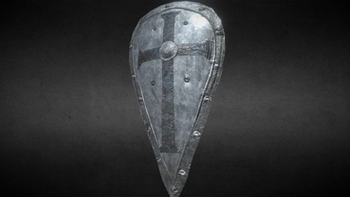 medieval triangular shield - download free 3d model marcinkwiatkowski 5fe6507 3d print model - Mito3D