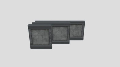 muraille médiévale variantes - téléchargement gratuit modèle 3d djechopetro 2781a35 de murs modulaires préfabriqués à l'aide personnalisée la garniture feuille mur médiéval 3d print model - Mito3D