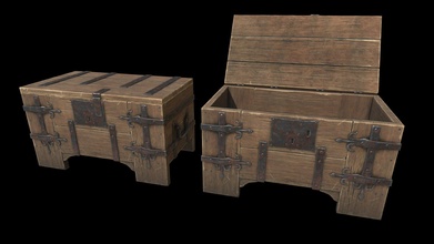 medieval wooden chest - buy royalty free 3d model paulcarstens dbddc99 3d print model - Mito3D