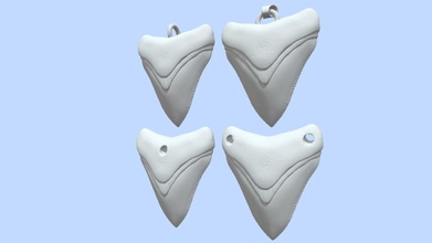 megalodon tooth pendant 3d print ready - model santiago rs c5afbba 3d print model - Mito3D