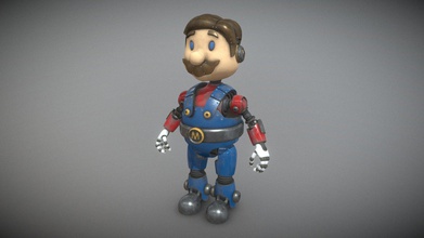 megamario - buy royalty free 3d model arcadeous phoenix carlius f4ca267 fanart mario imagined robot created blender 29 high res textures included additional file 3d print model - Mito3D