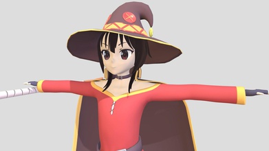 megumin - 3d model emperorarthur335 f30fd6b so just recently got into anime series konosuba it&rsquo s light novel well created natsume akatsuki same time i&rsquo ve been learning build models using maya blender past 3 months decided wanted challenge myself creating my favorite character which softwares used create were substance painter textures project took me around 2 weeks make m still planning rig coming future animating possibly printing 3d print model - Mito3D