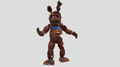 melted chocolate bonnie - download free 3d model flaming springtrap zee geek flamingspringtrapzeegeek 9e851f7 3d print model - Mito3D