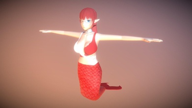 mermaid girl - download free 3d model kevinliano f6614c3 3d print model - Mito3D
