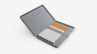metal cigarette case 02 open - buy royalty free 3d model hq3dmod aivisastics 4c6b7f0 3d print model - Mito3D