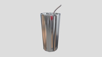 métal Milk shake tasse paille Télécharger libre 3d modèle probablement f3cd528 3d print model - Mito3D
