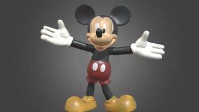 mickey mouse - buy royalty free 3d model 4visualization 001699b 3d print model - Mito3D
