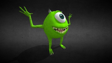 mike wazovski - download free 3d model bartumsrl 788e6d5 sculpture made zbrush it&rsquo s my first work hope usefull you like i&rsquo ll try sculpt more character types 3d print model - Mito3D