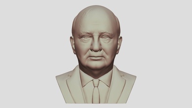 Mikhail Gorbachov busto 3d impresión comprar realeza gratis modelo Realidad impresa piotrkatanowski Soviético político Rusia Unión urss frío Chernobyl Putin Kennedy política Lenin stalin 3d print model - Mito3D