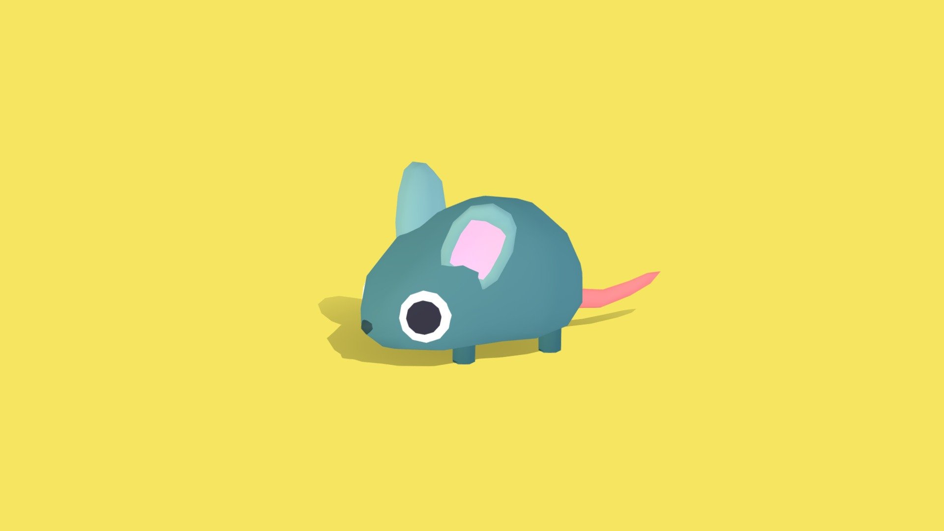miki mouse - quirky series buy royalty free 3d model omabuarts studio cute mammal vr ar gamedev farm mice lowpoly animal simple 3D print model - Mito3D