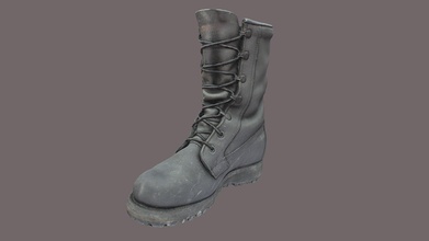 military boot poly - buy royalty free 3d model radju ccedd9b 3d print model - Mito3D
