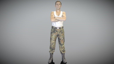 militare giovane uomo bianca serbatoio 263 acquistare royalty gratuito 3d modello deep3dstudio b6f9e17 3d print model - Mito3D