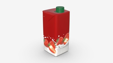 milk-shake à la boîte de carton d'emballage 470 ml - acheter des redevances gratuit modèle 3d hq3dmod aivisastics da8baac 3d print model - Mito3D