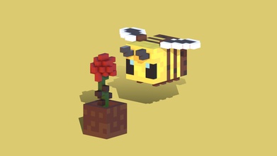 minecraft bee 3d flower - download free model jackmcm 9d2a02d piece work created test my own ability have recently been experimenting many different kinds models 3d print model - Mito3D