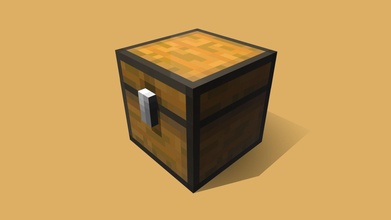 Minecraft cofre comprar realeza gratis 3d modelo noche cubo bloquear madera 3d print model - Mito3D